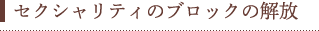 セクシャリティのブロックの解放